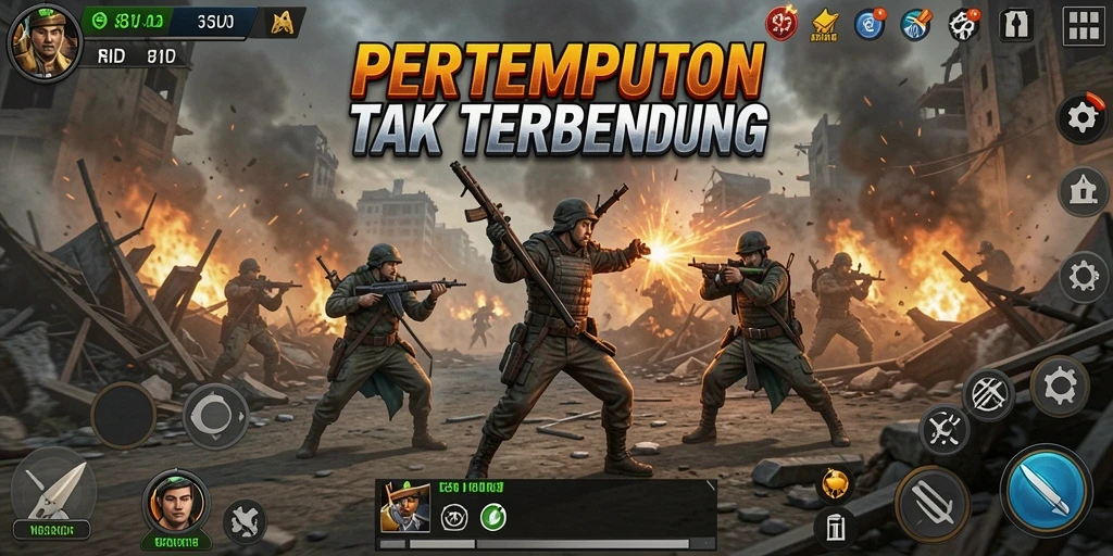 Tangkapan layar permainan 8ID menampilkan aksi pertempuran yang mendebarkan.