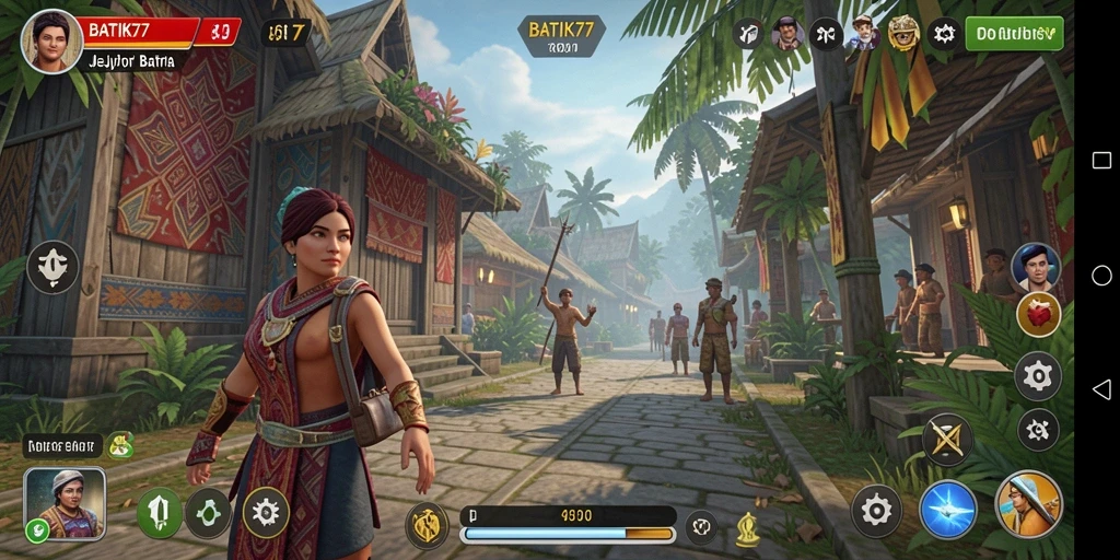 Screenshot gameplay BATIK77 menunjukkan keindahan dunia terbuka yang luas.
