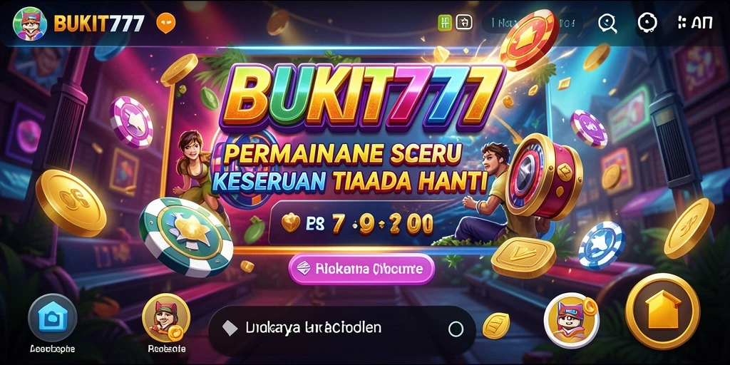 Tampilan gameplay <strong>BUKIT777</strong> yang penuh warna dan adiktif.