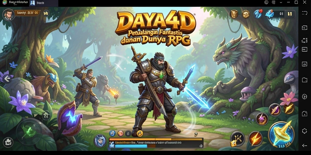 Tampilan gameplay epik dari petualangan RPG di DAYA4D.