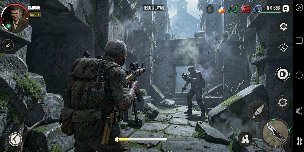 Tangkapan layar menakutkan dari DMD686 yang menunjukkan gameplay menyeramkan.