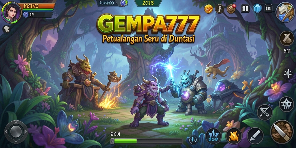 Tampilan seru gameplay GEMPA777 dalam dunia petualangan.