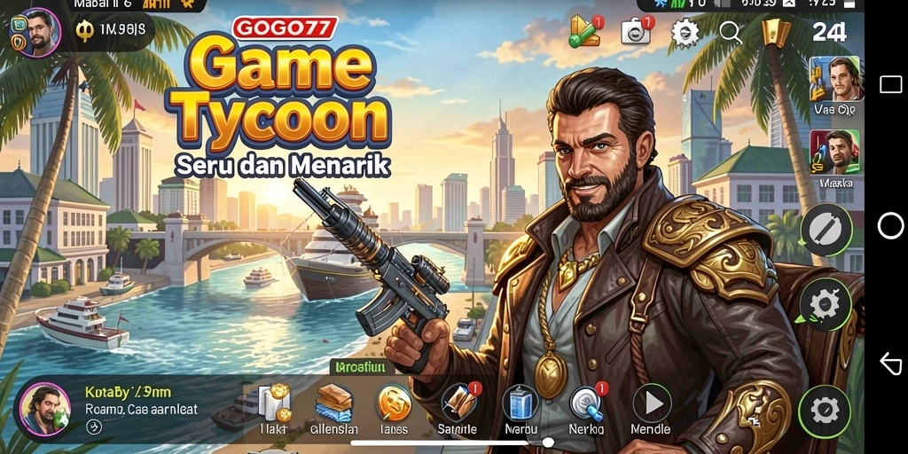 Tampilan utama gameplay GOGO77 yang seru dan penuh strategi Tycoon.