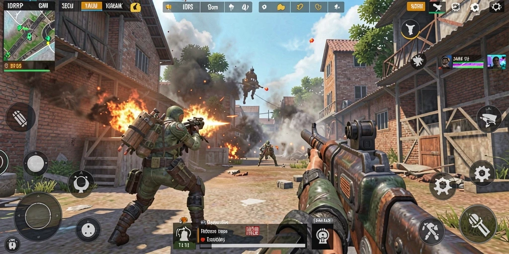 Tampilan gameplay seru dalam pertempuran TPS IDRRP.