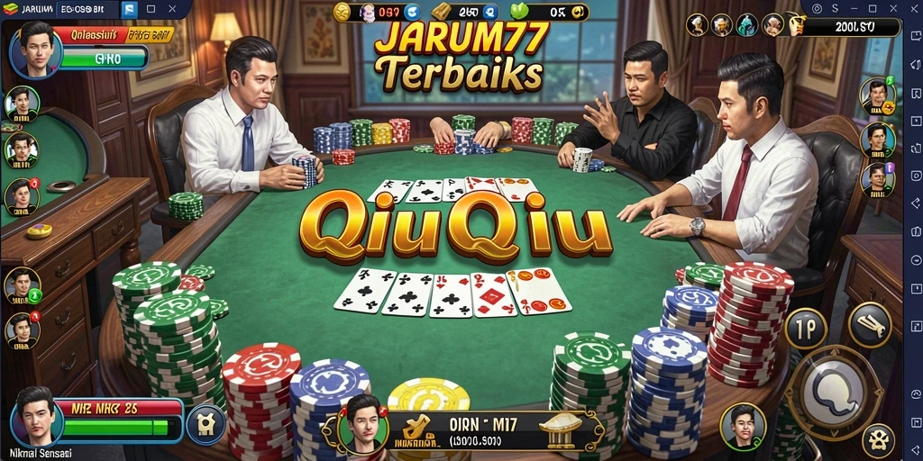 Tampilan gameplay QiuQiu yang penuh aksi di JARUM77.