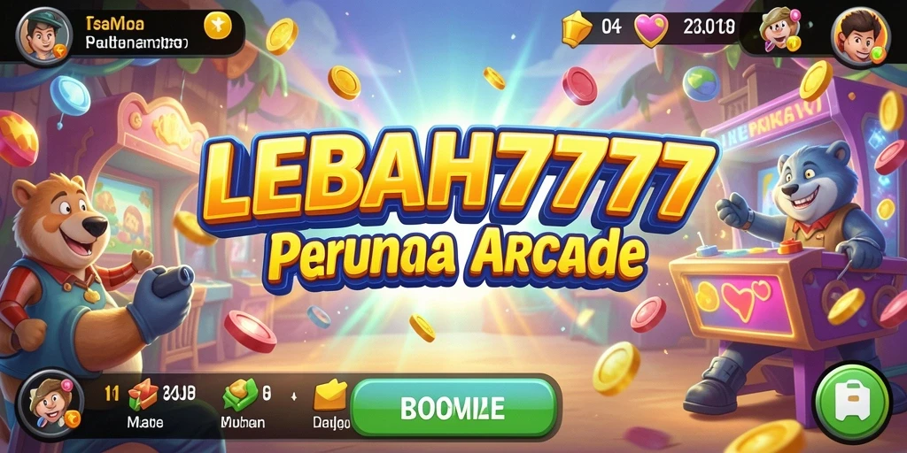 Tampilan gameplay seru dan dinamis dari LEBAH777 dalam suasana arcade.