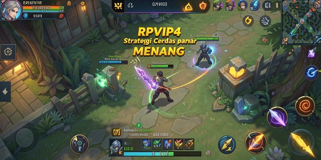 Tangkapan layar RPVIP4 menampilkan momen intens dalam strategi pertempuran.