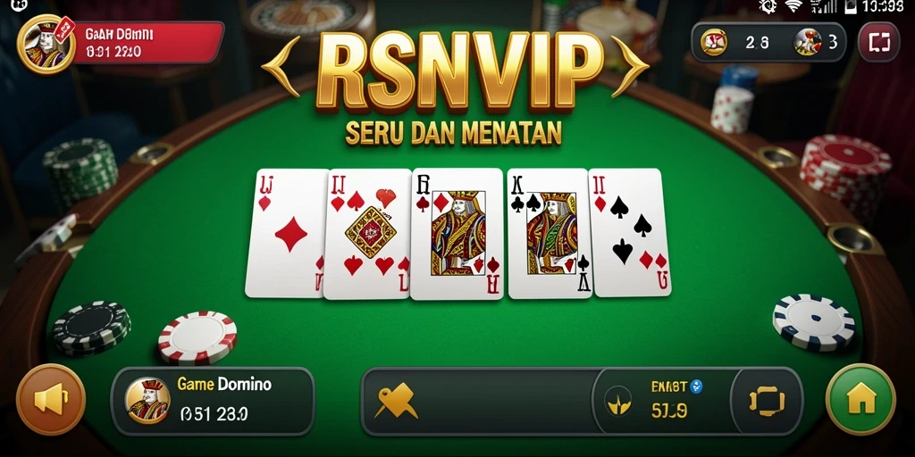 Screenshot gameplay Domino yang menarik di RSNVIP.