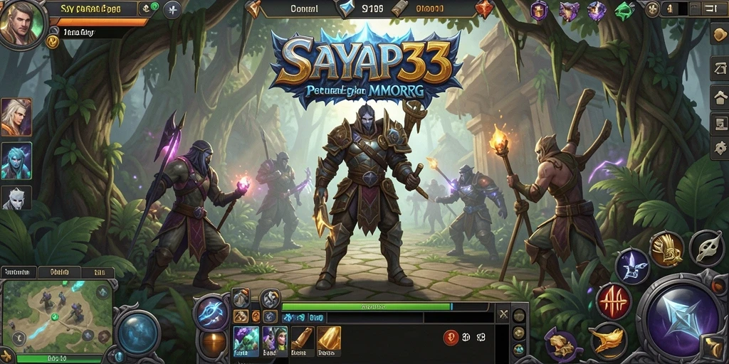 Screenshot utama SAYAP33 menampilkan aksi seru dalam gameplay MMORPG.