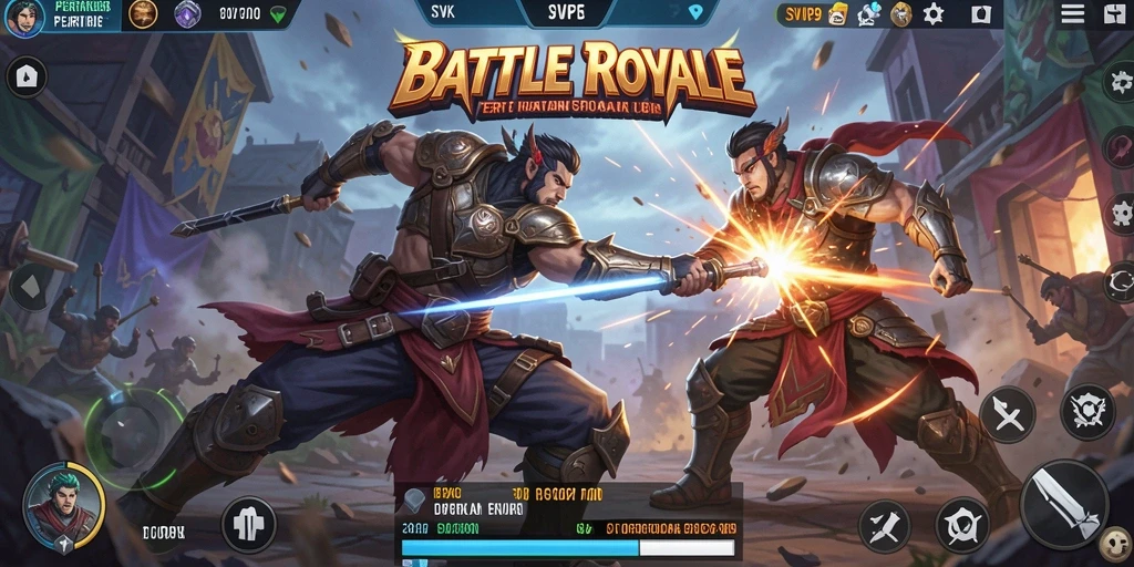 Gameplay seru di SVIP9 dengan aksi Battle Royale yang mendebarkan.