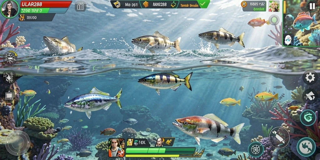 Gameplay ULAR288 menampilkan aksi tembak ikan yang mendebarkan.