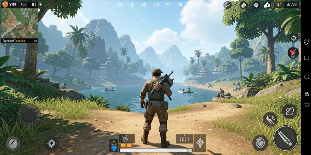 Tampilan gameplay Y89 yang menakjubkan dalam dunia terbuka.