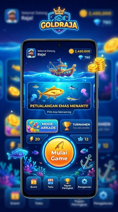 Screenshot pengguna yang menikmati aplikasi di Goldraja.